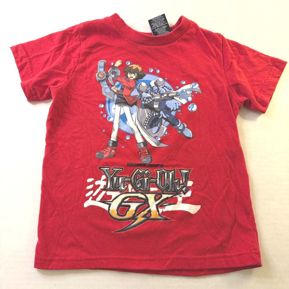 Yu-Gi-Oh GX Jaden Yuki Red Graphic Tee Kids Size 4 Shonen Jump Anime